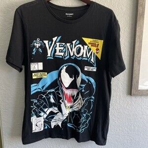 Old Navy x Marvel Venom Graphic Comic T-Shirt Black Men’s Size Large